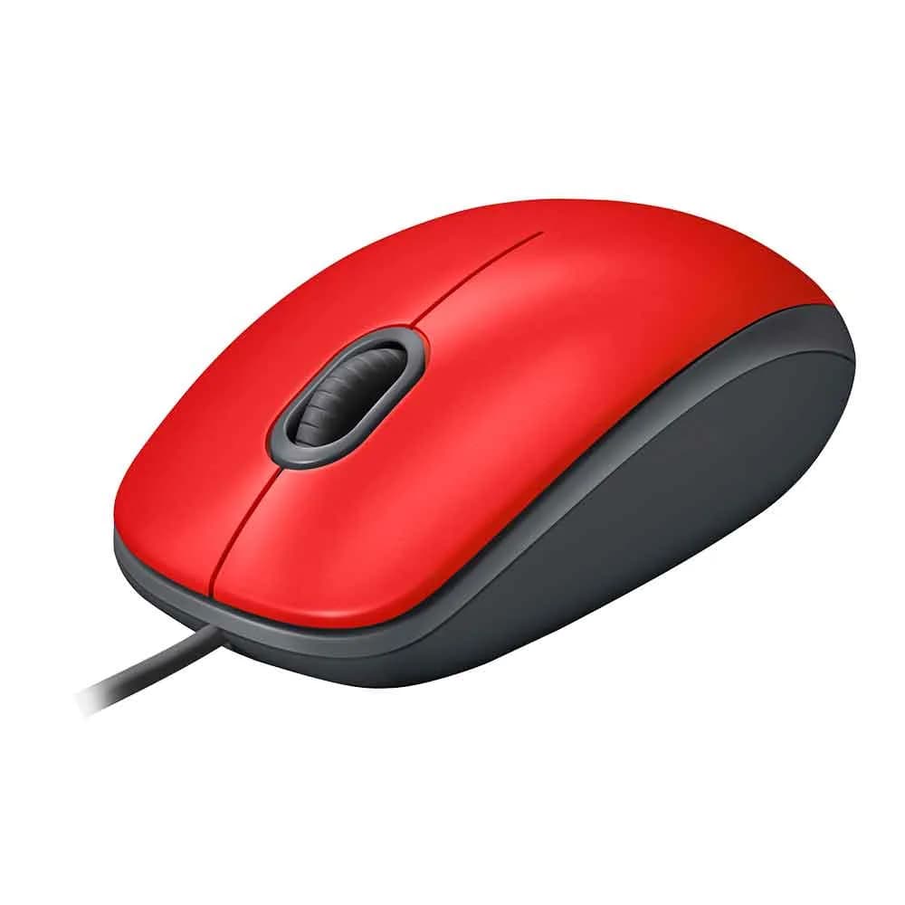 MOUSE LOGITECH M110 SILENT RED C/ FIO - 910-006755