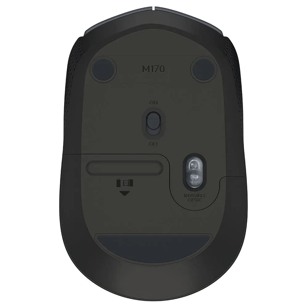 MOUSE LOGITECH M170 SEM FIO RC/USB CINZA - 910-007597