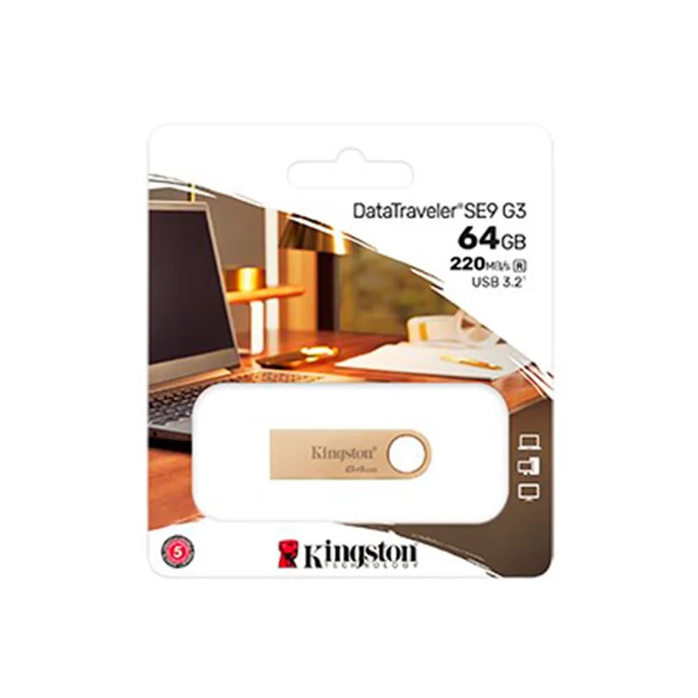 PEN DRIVE KINGSTON DATATRAVELER SE9 G3 64GB USB 3.2 GEN 1 - DTSE9G3/64GB