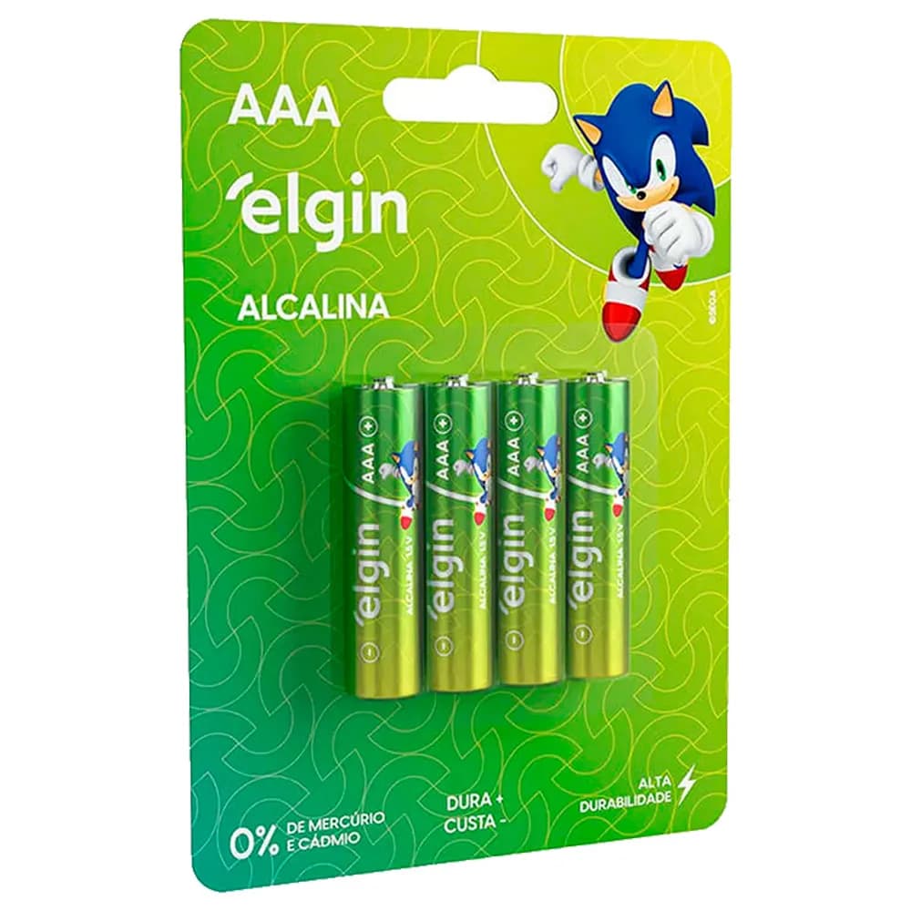 Pilha Alcalina AAA Blister C/4 82155 Elgin