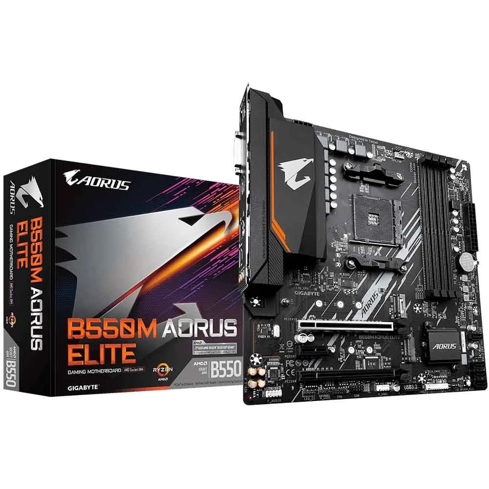 Placa Mãe (AMD) Gigabyte B550M Aorus Elite 1.3 DDR4 AM4