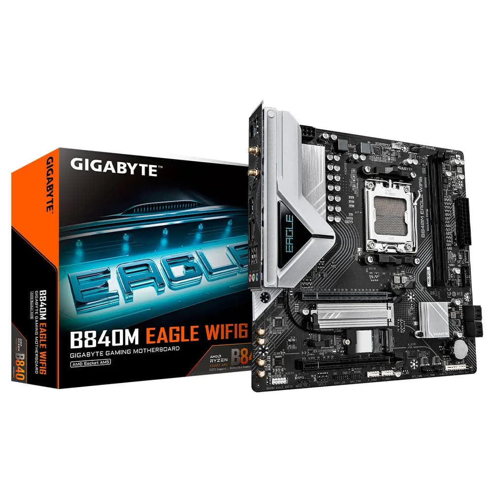 Placa Mãe (AMD) Gigabyte B840M Eagle WIFI6 1.2 DDR5 AM5