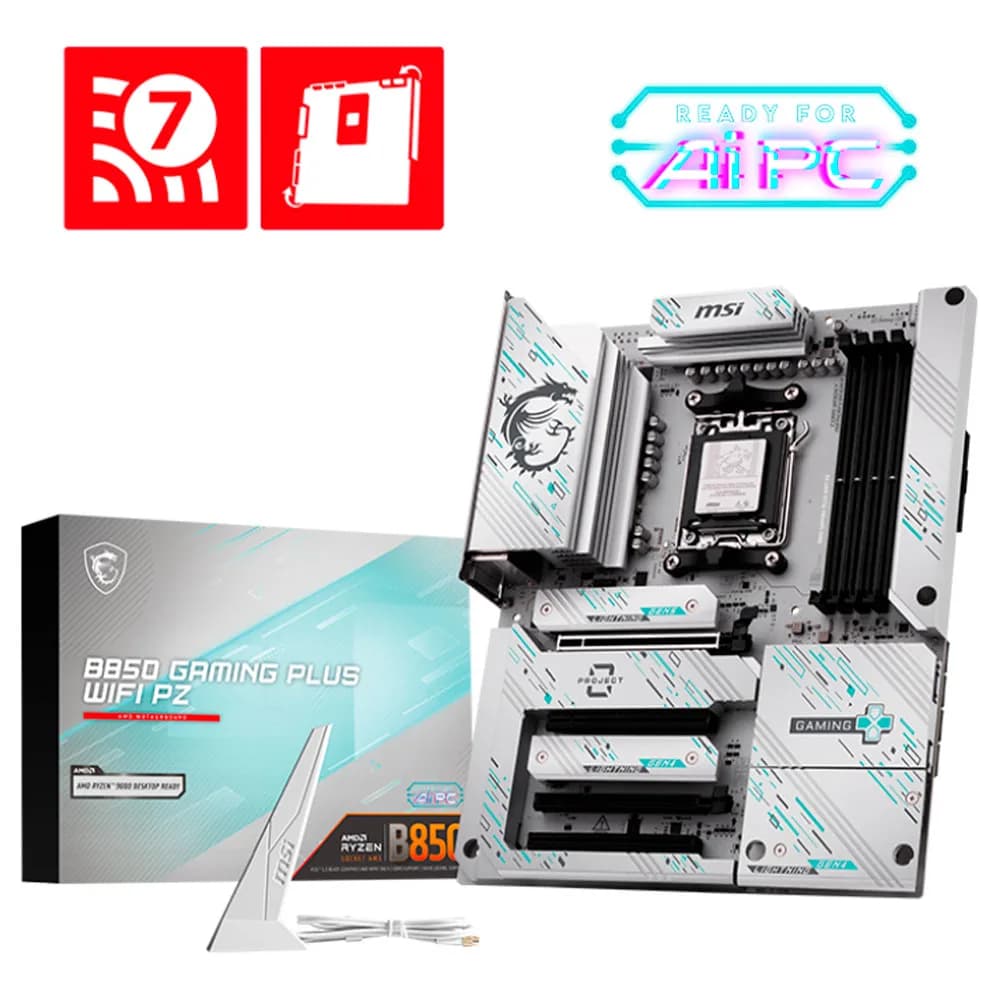 Placa Mãe (AMD) MSI B850 Gaming Plus Wi-Fi PZ DDR5 AM5