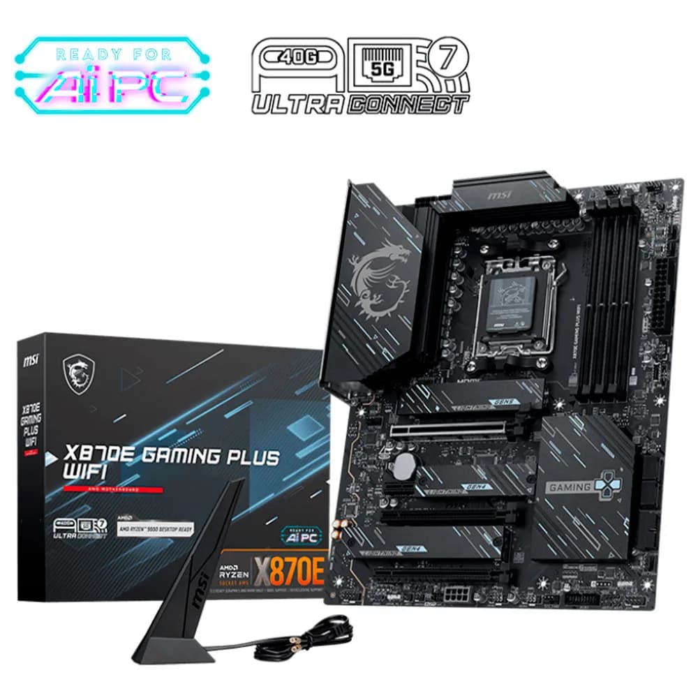 Placa Mãe (AMD) MSI X870E Gaming Plus Wi-Fi DDR5 AM5
