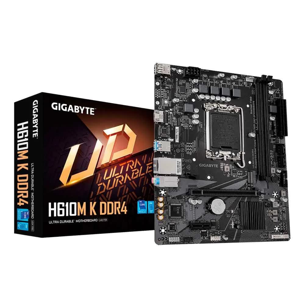 Placa Mãe (Intel) Gigabyte H610M K DDR4 2.0 LGA1700 12° 13° e 14° Geração