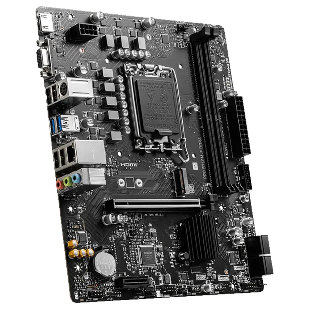 PLACA MAE (INTEL) MSI PRO B760M-E DDR4 LGA1700 12° 13° E 14° GERACAO