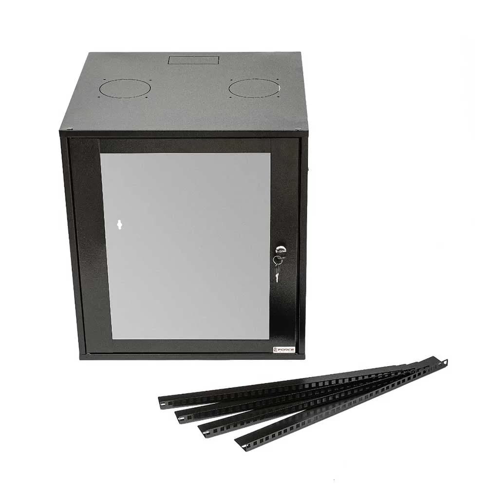 RACK PADRAO 19" 12U X 570MM PRETO VISOR DE ACRILICO GFORCE 342