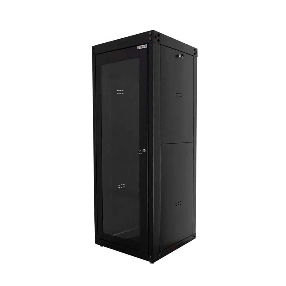 Rack Padrão 19" 28U x 570mm Preto Piso Visor de Acrilico GForce 451