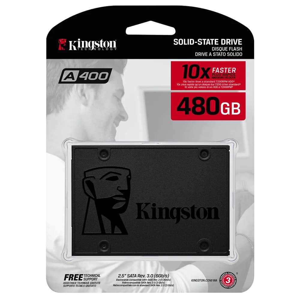 SSD Kingston 480GB 2,5" SATA 3 - SA400S37/480G