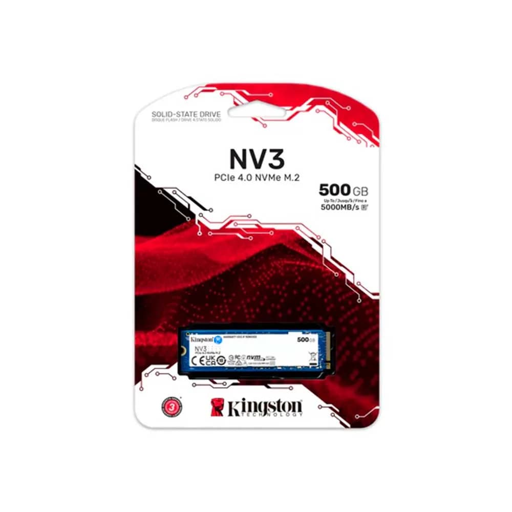 SSD Kingston NV3 500GB M.2 2280 NVMe PCIe 4.0 - SNV3S/500G
