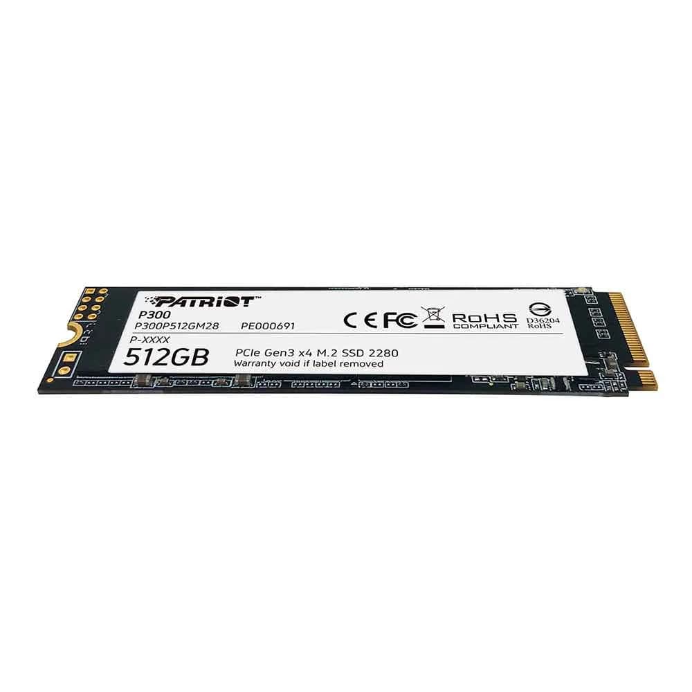 SSD PATRIOT P300 512GB M.2 2280 NVME PCIE GEN 3x4 - P300P512GM28