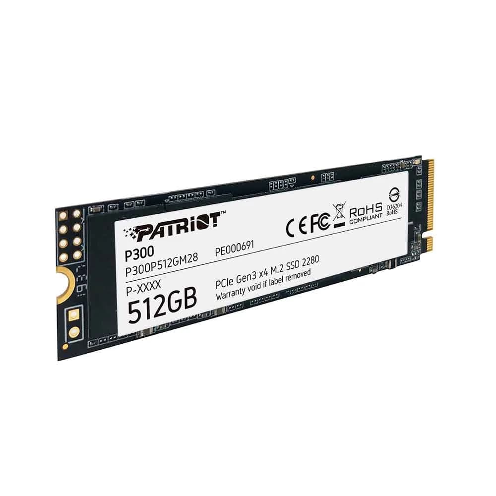 SSD PATRIOT P300 512GB M.2 2280 NVME PCIE GEN 3x4 - P300P512GM28