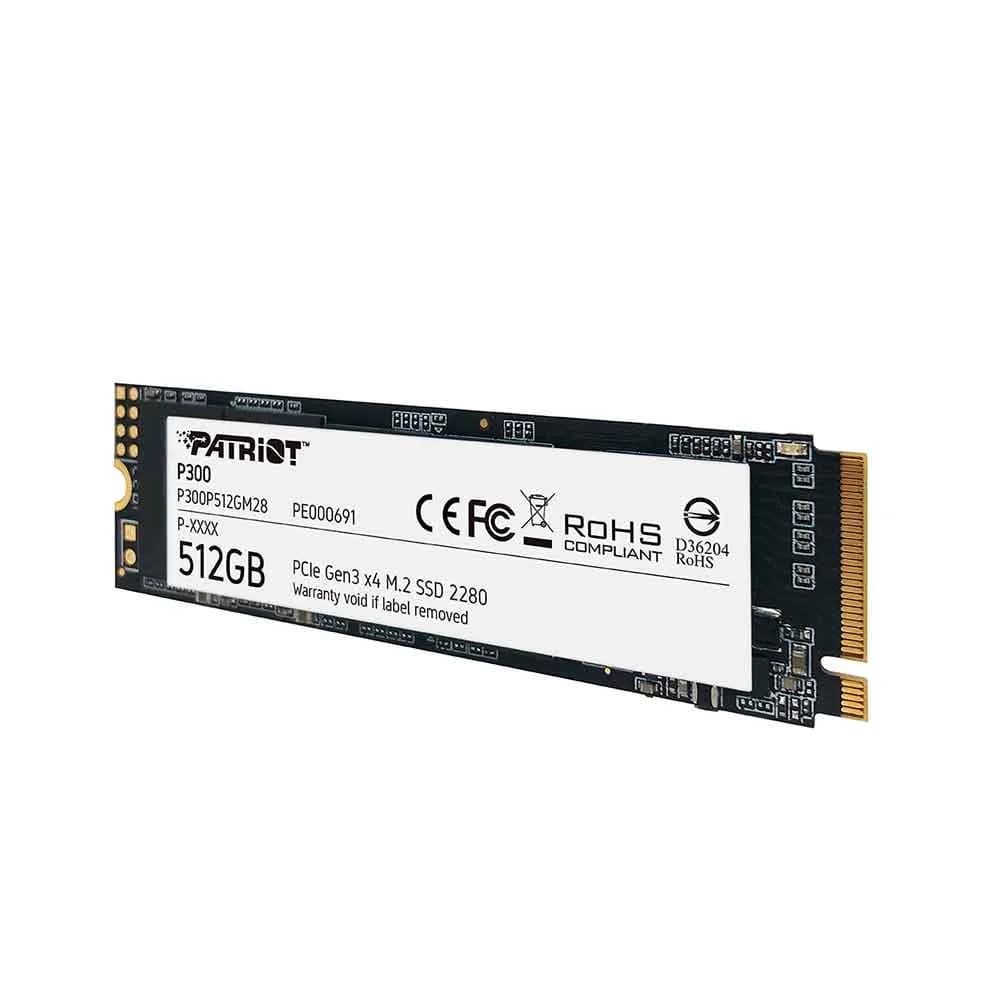 SSD PATRIOT P300 512GB M.2 2280 NVME PCIE GEN 3x4 - P300P512GM28