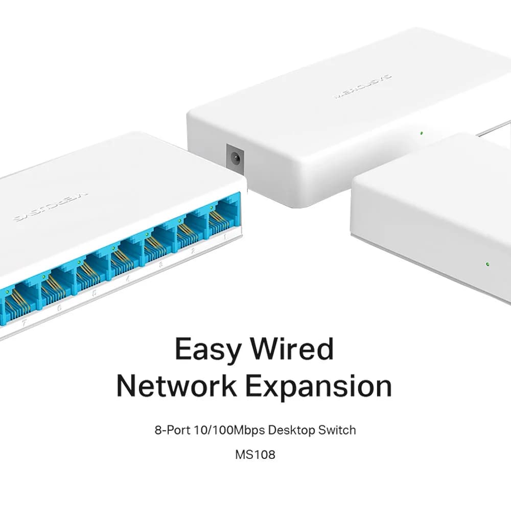 SWITCH 8 PORTAS 10/100MBPS MERCUSYS MS108