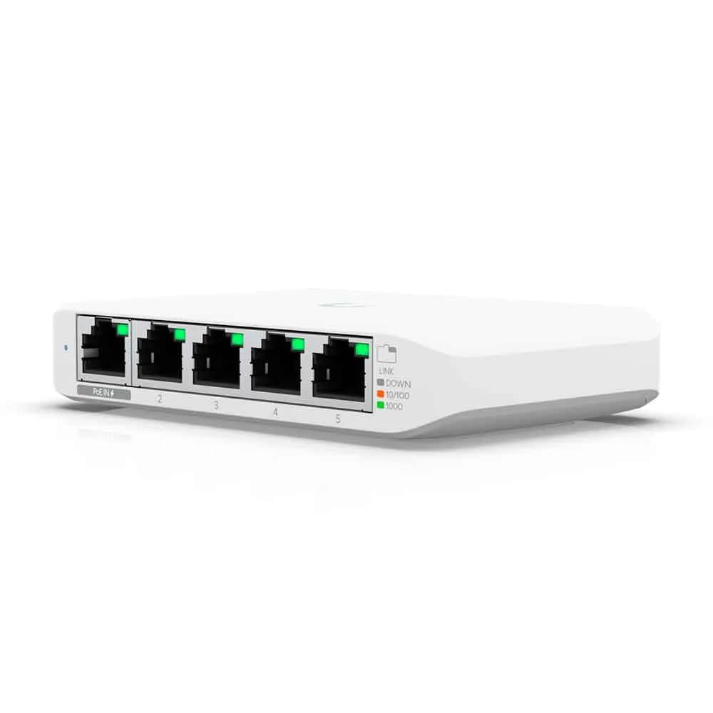 Switch Ubiquiti Gerenciavel 05 Portas Gigabit USW-Flex-Mini PoE IN