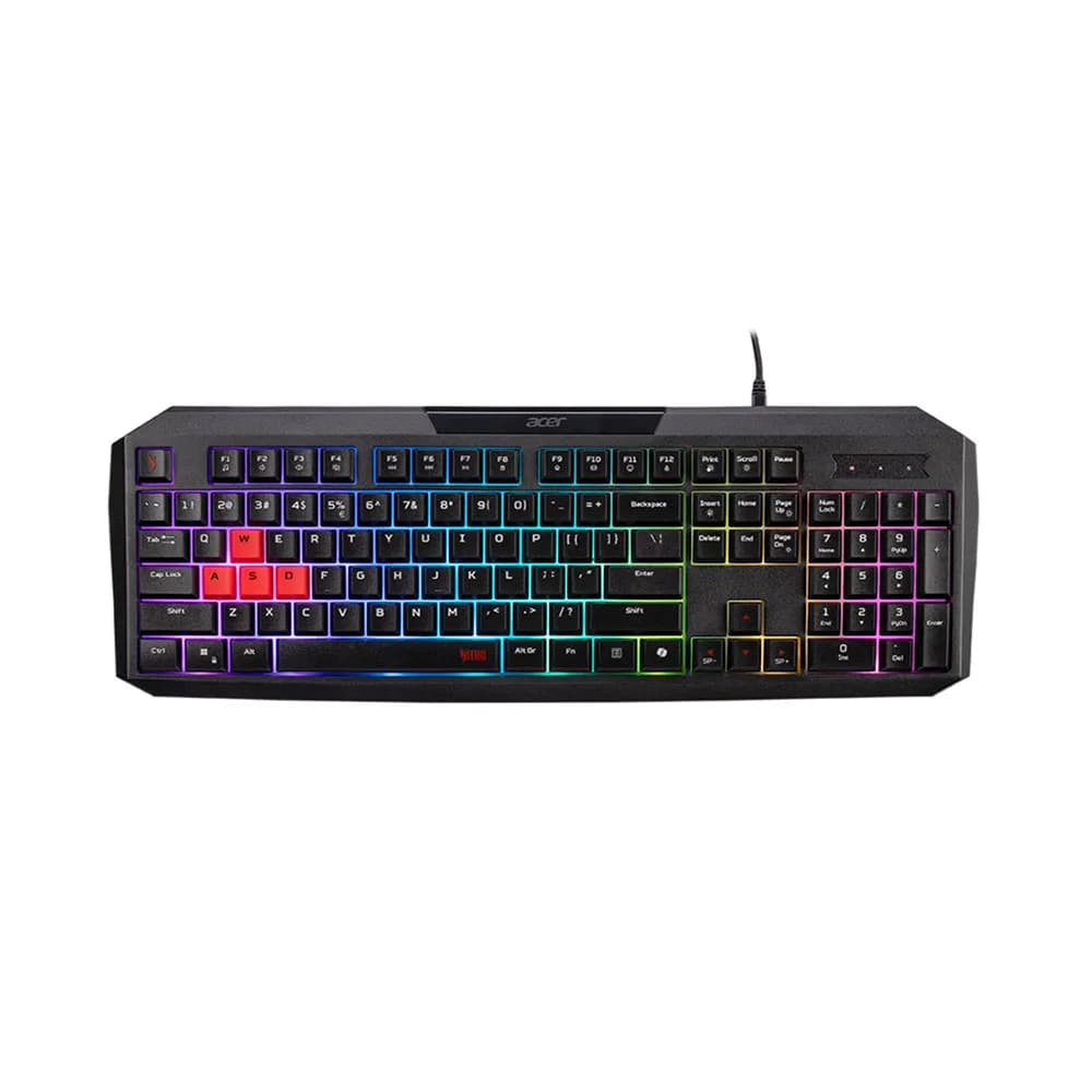 Teclado Gamer Acer Membrana USB Nitro NKW100 RGB Preto