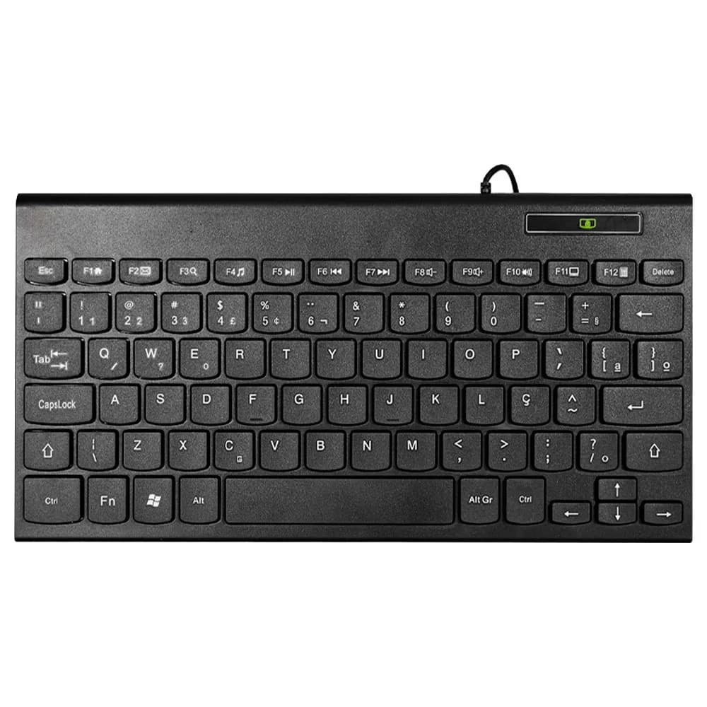 Teclado K-Mex Multimídia ABNT 2 KM-3528 USB Preto