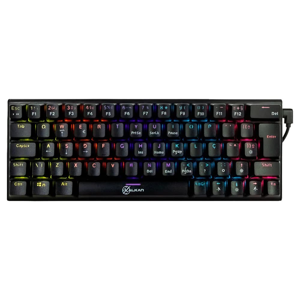 Teclado Kalkan Mecânico Gamer Loki 60% Preto Switch Brown KLK00015