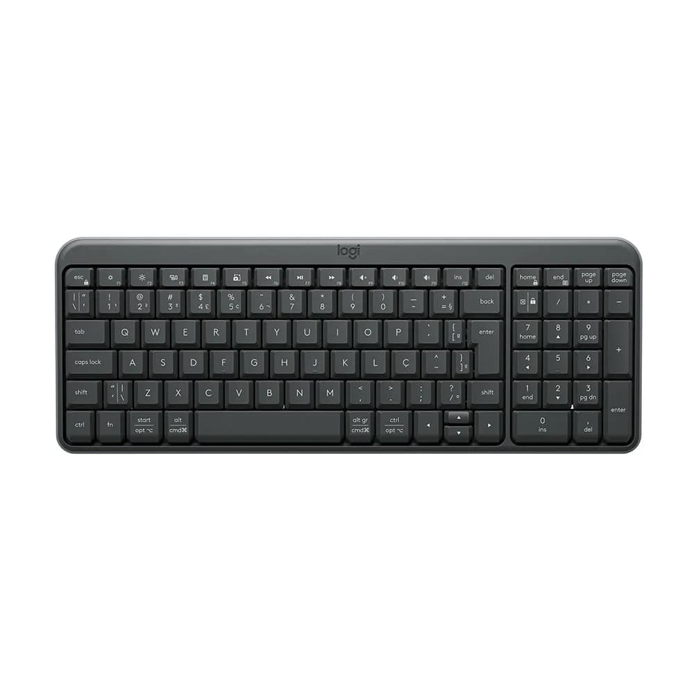 Teclado Logitech K250 sem Fio Bluetooth ABNT2 Grafite - 920-013448