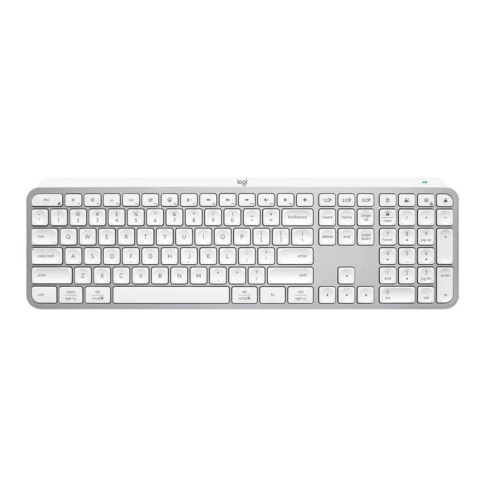 Teclado Logitech MX Keys S Mult USB Cinza Claro - 920-011564