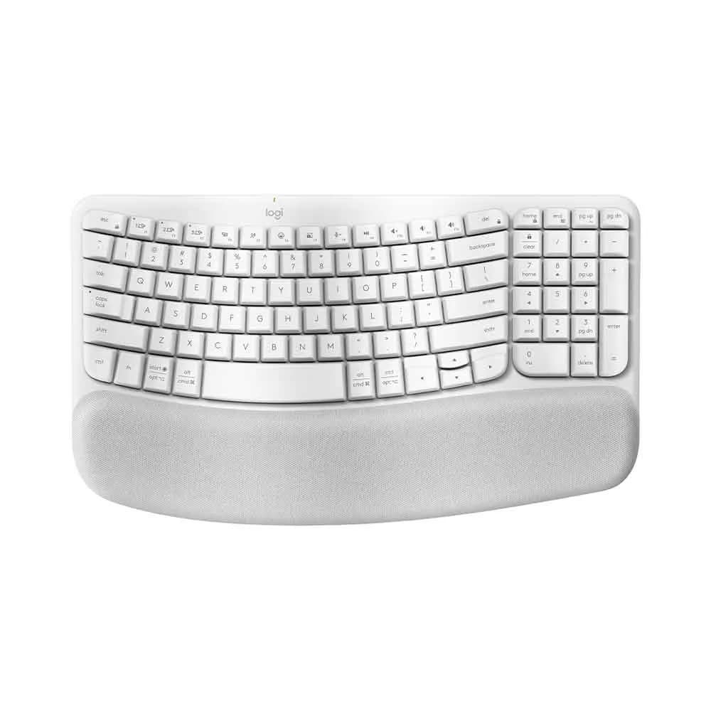 Teclado Logitech Wave Keys Branco sem Fio - 920-012282
