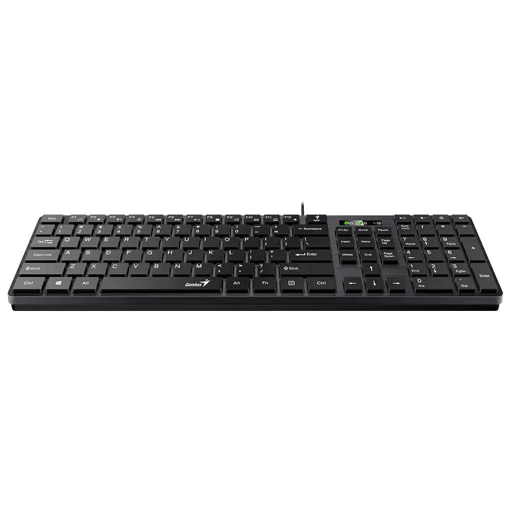 TECLADO MULTIMIDA GENIUS SLIMSTAR SS-126 USB PRETO ABNT 2
