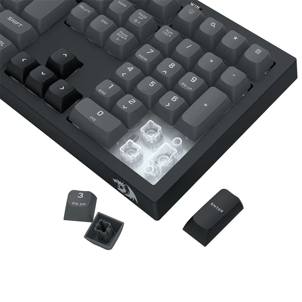 TECLADO REDRAGON MEMBRANA GAMER CRUX RGB FULL SIZE COM FIO K518-RGB-GB