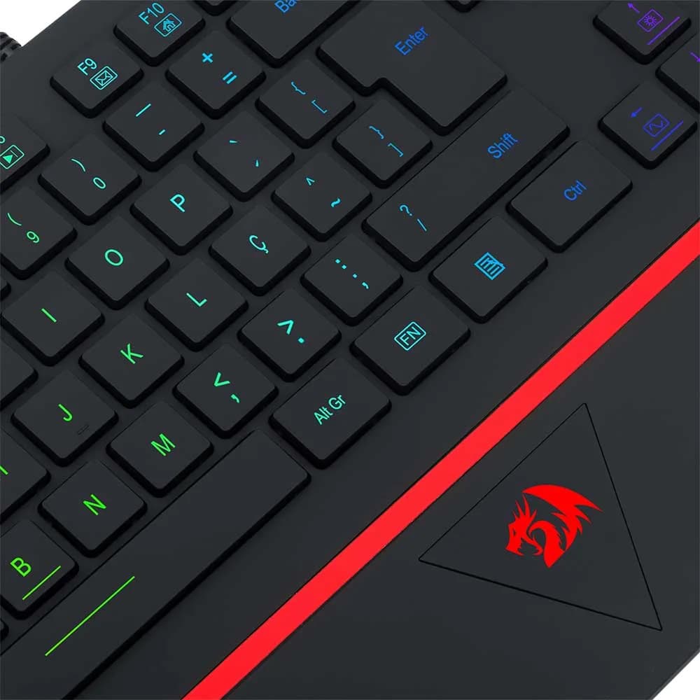 TECLADO REDRAGON MEMBRANA GAMER RGB PRETO KARURA 2 K502RGB (PT)