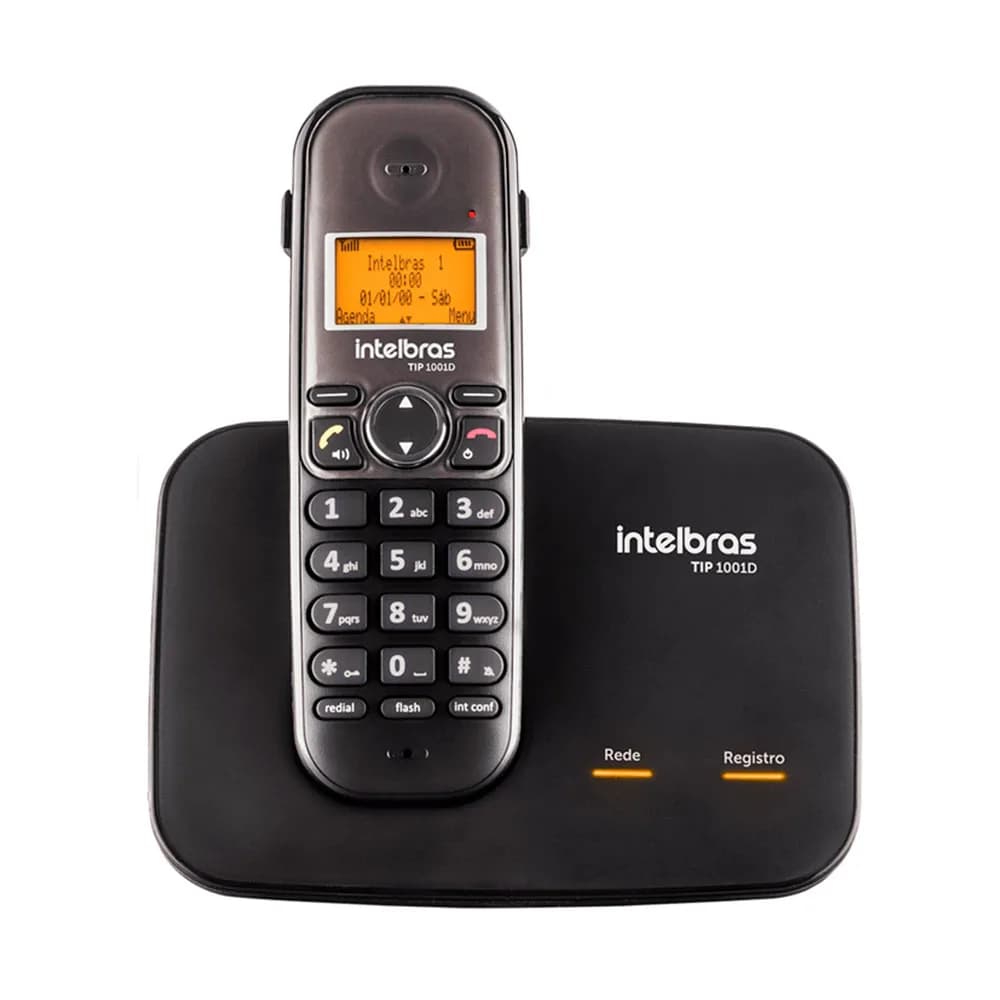 Telefone Intelbras IP TIP 1001 D sem Fio Preto - 4061001