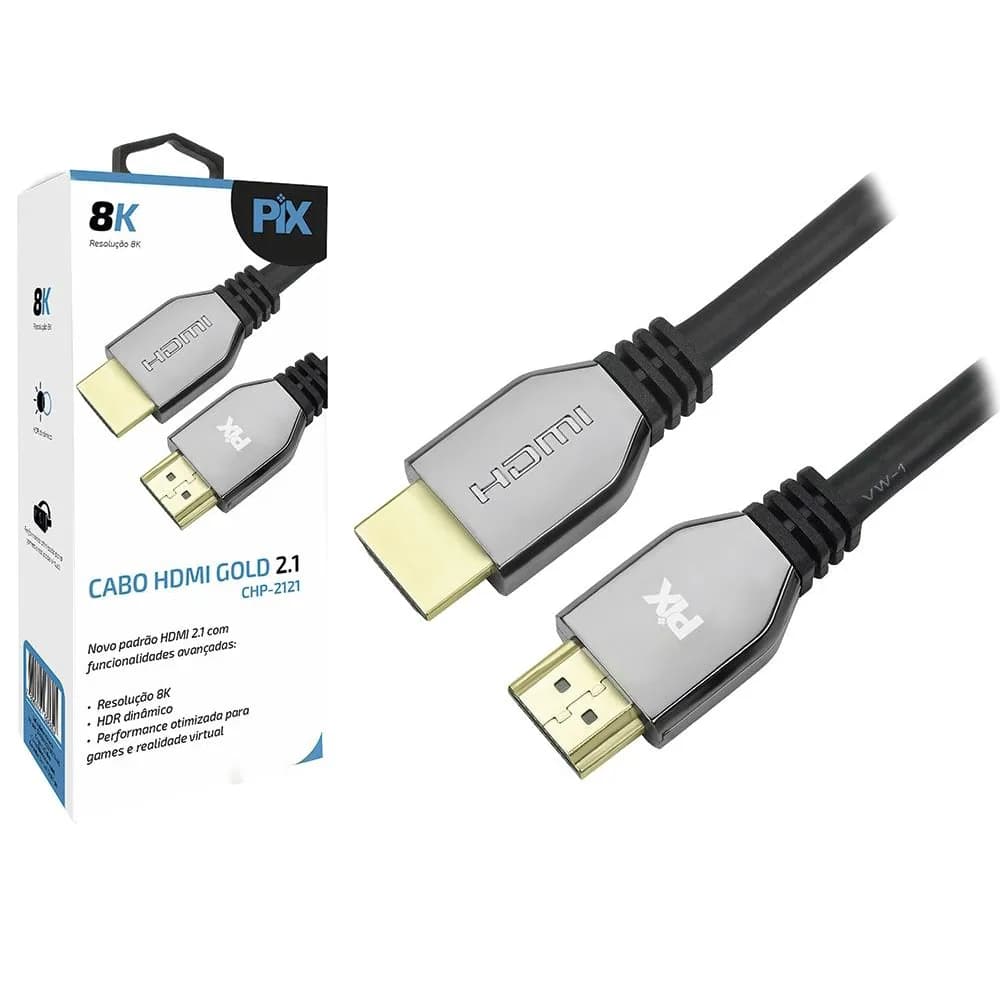 Cabo HDMI 2.1 8K HDR 19P 1.5M PIX - 018-2121