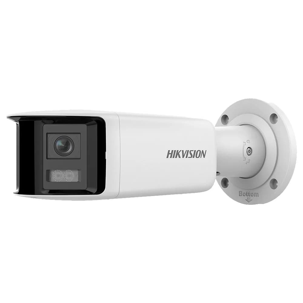 Camera Hikvision IP ColorVu Live Guard 4MP Bullet Panoramica 2.8mm Luz Branca 40m Mic Embutido Slot Micro SD IP67 DS-2CD2T47G2P-LSU/SL