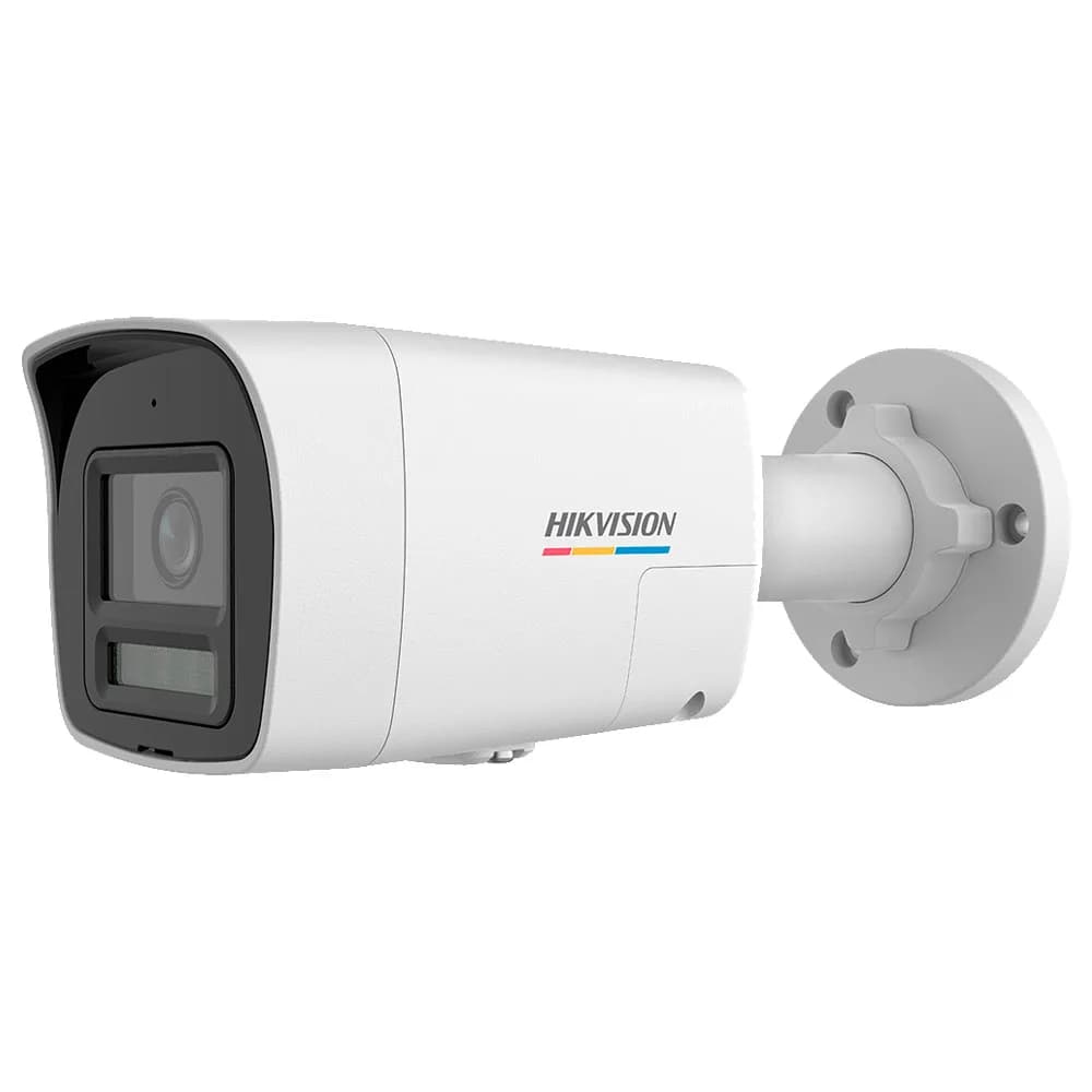 Camera Hikvision IP Live Guard ColorVu 2MP Full HD Bullet 2.8mm Luz Branca 30m Mic Embutido Slot MicroSD IP67 DS-2CD1027G2H-LIUF/SRB