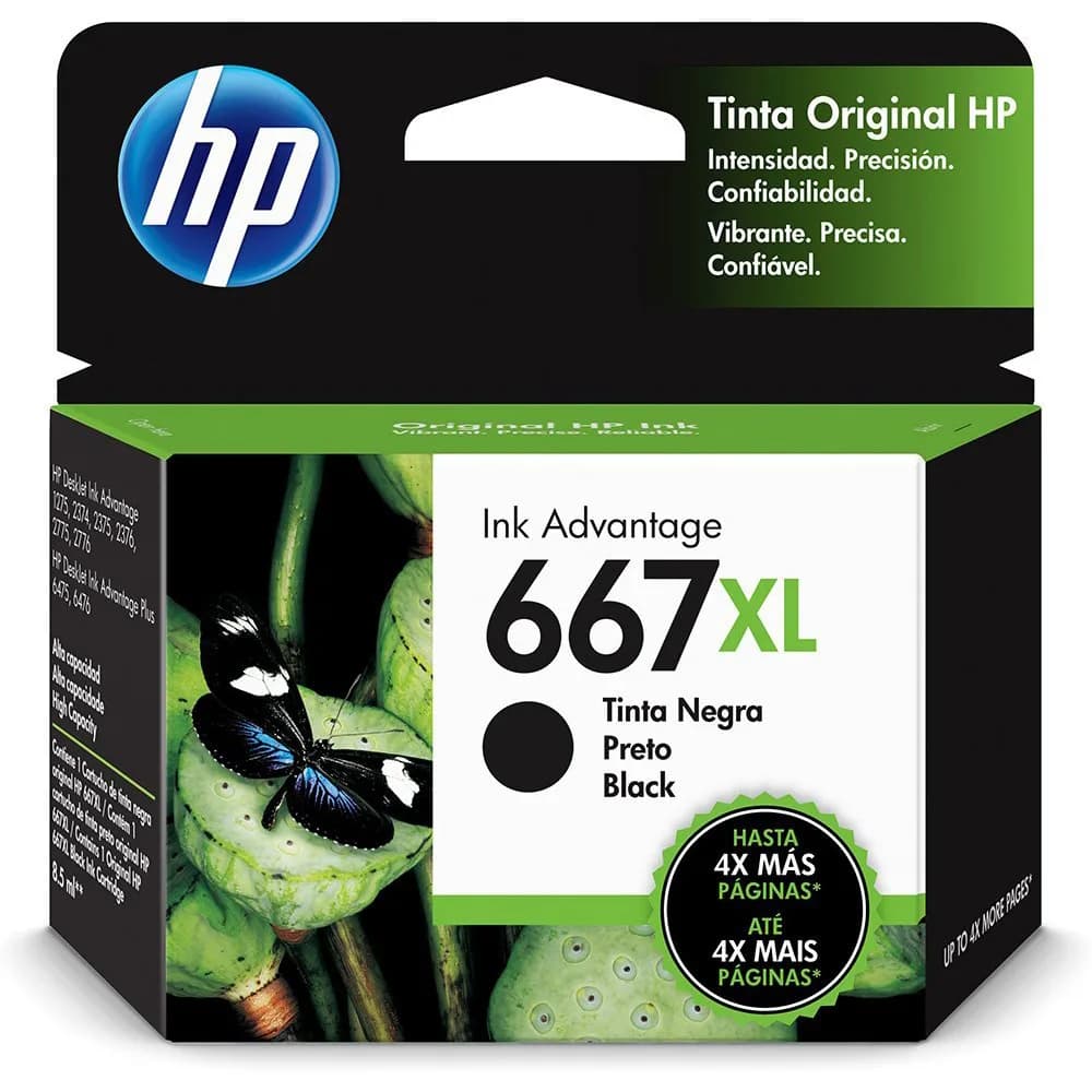 Cartucho HP 3YM81AB 667XL Preto