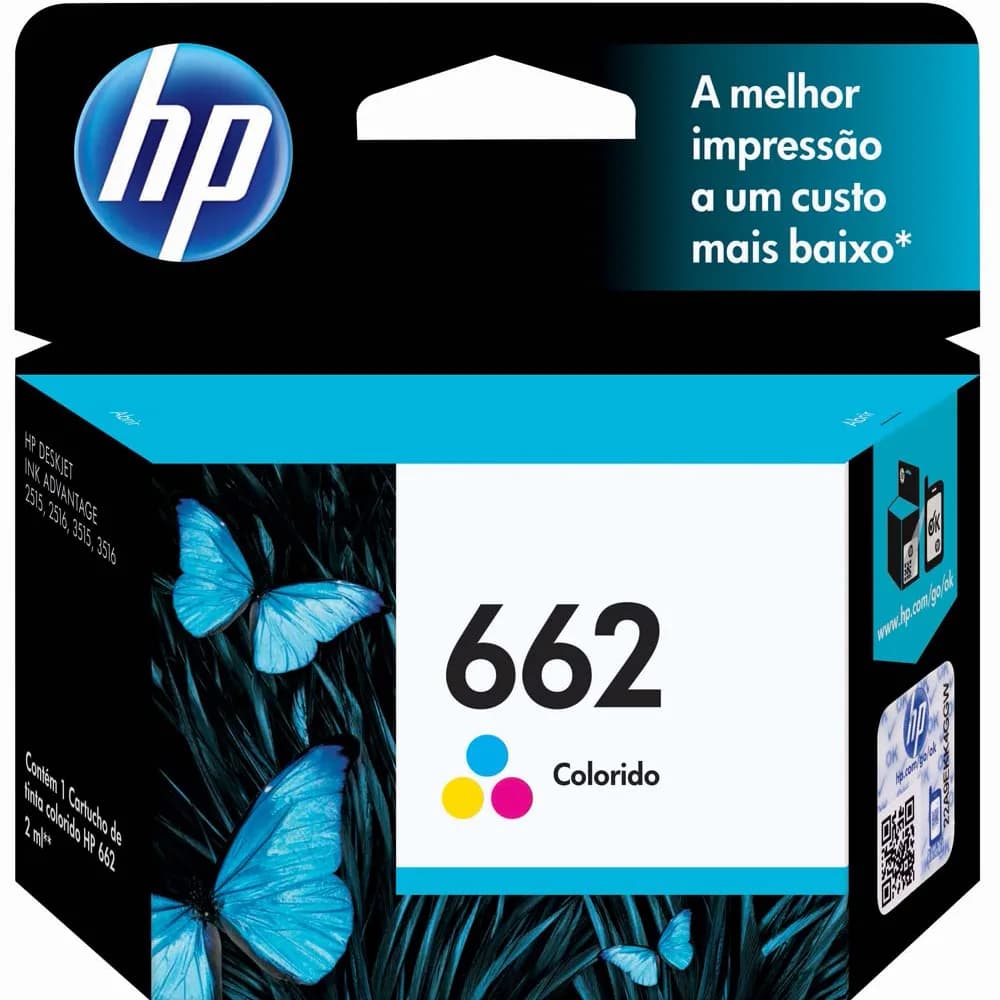 Cartucho HP CZ104AB N 662 Tricolor