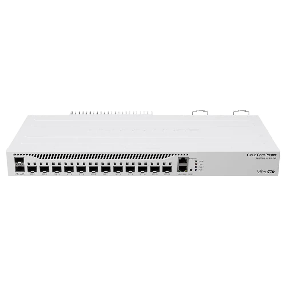 Cloud Core Router 02 Portas SFP28 + 12 Portas SFP+ CCR2004-1G-12S+2XS - MikroTik