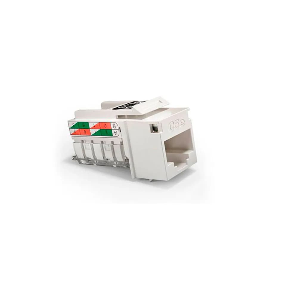 Conector Femea Keystone Sohoplus CAT5E T568A/B - Branco