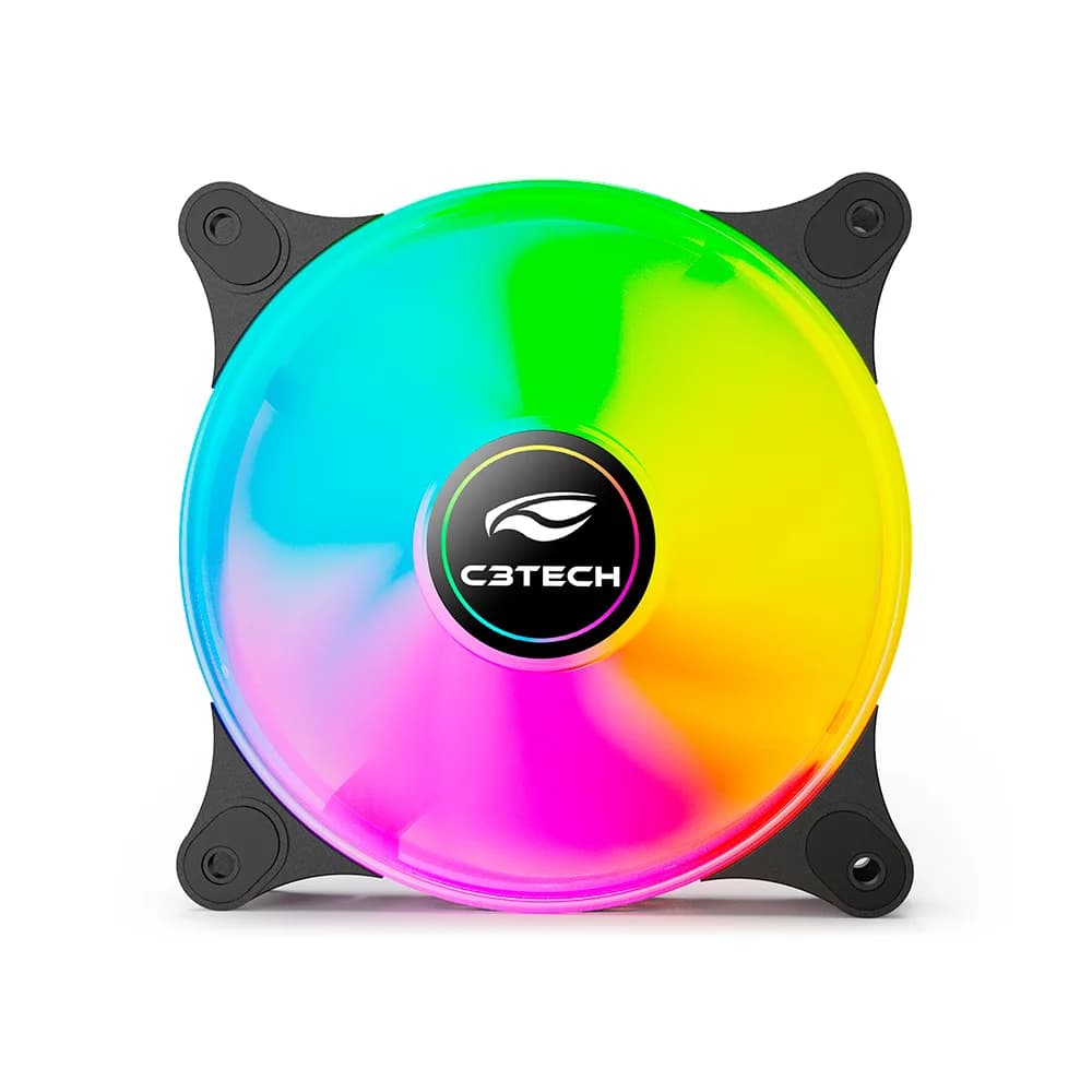Cooler para Gabinete C3Tech F9-L160BK RGB 12cm C3T