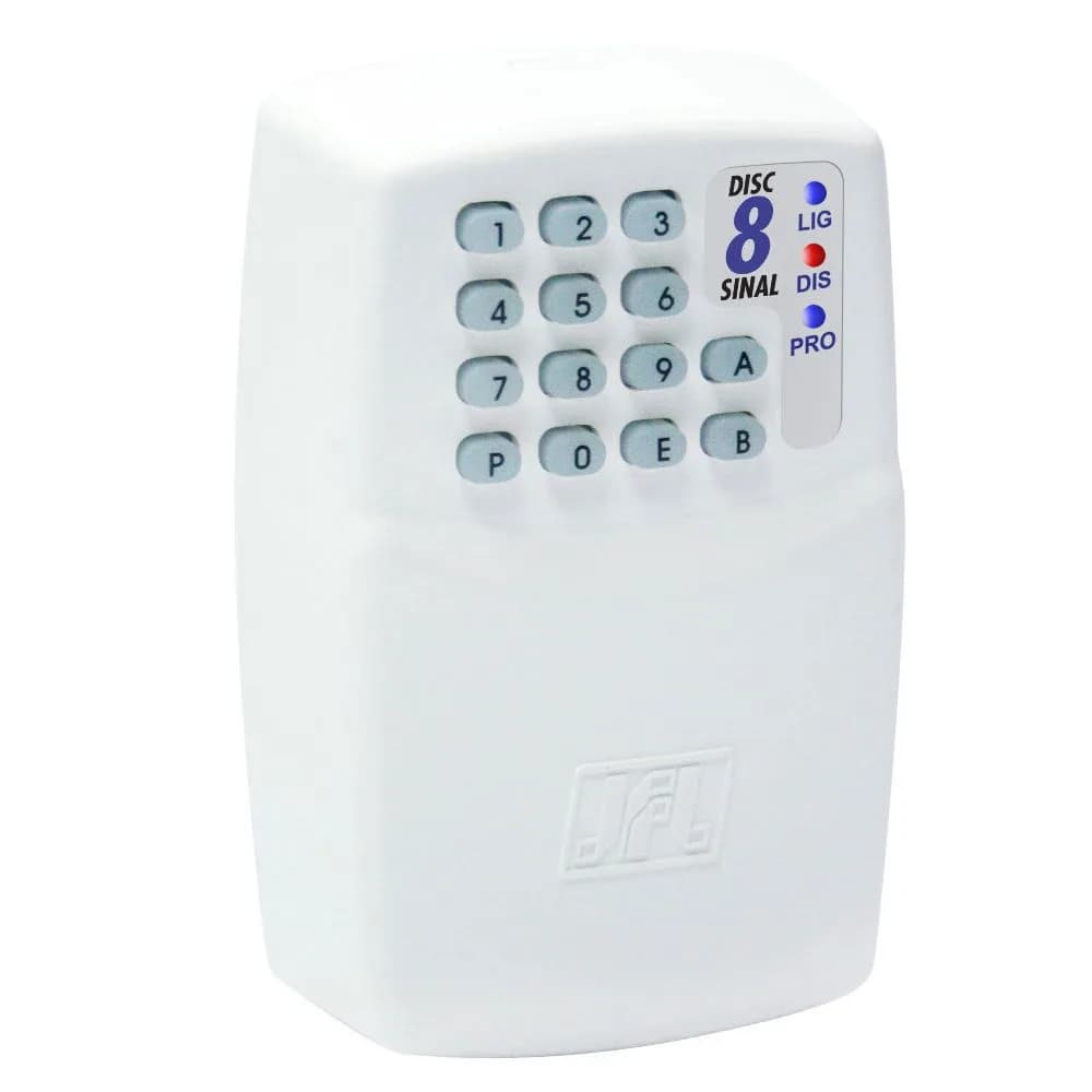 Discadora JFL DISC-8 Sinal R1 Até 8 Numeros Telefonicos p/ Central de Alarme 13166