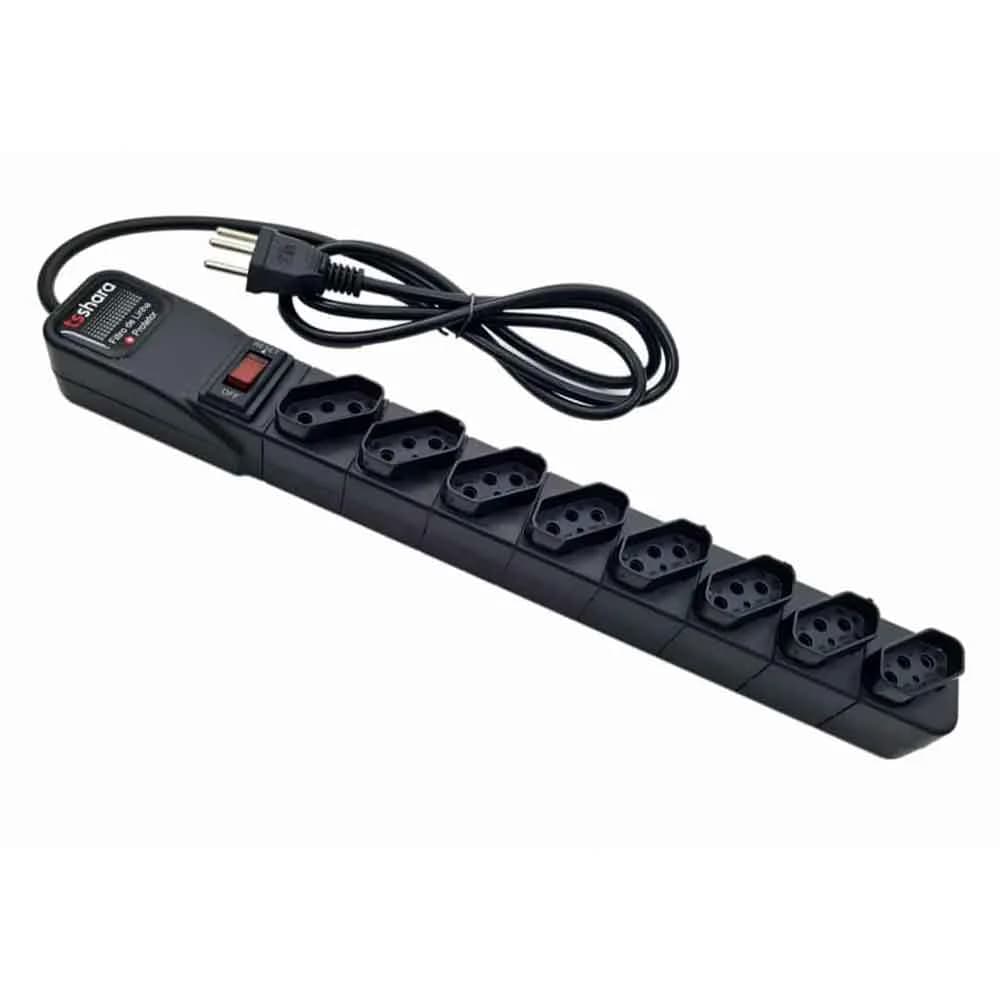 Filtro de Linha TS Shara + Protetor 8 Tomadas Bivolt Cabo 1,5M Preto - 556