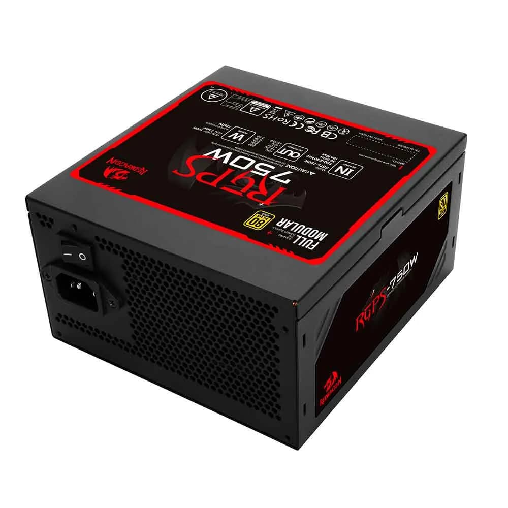 Fonte Gamer Redragon 750 Watts Full Modular 80 Plus Gold 120 x 120 x 25 MM