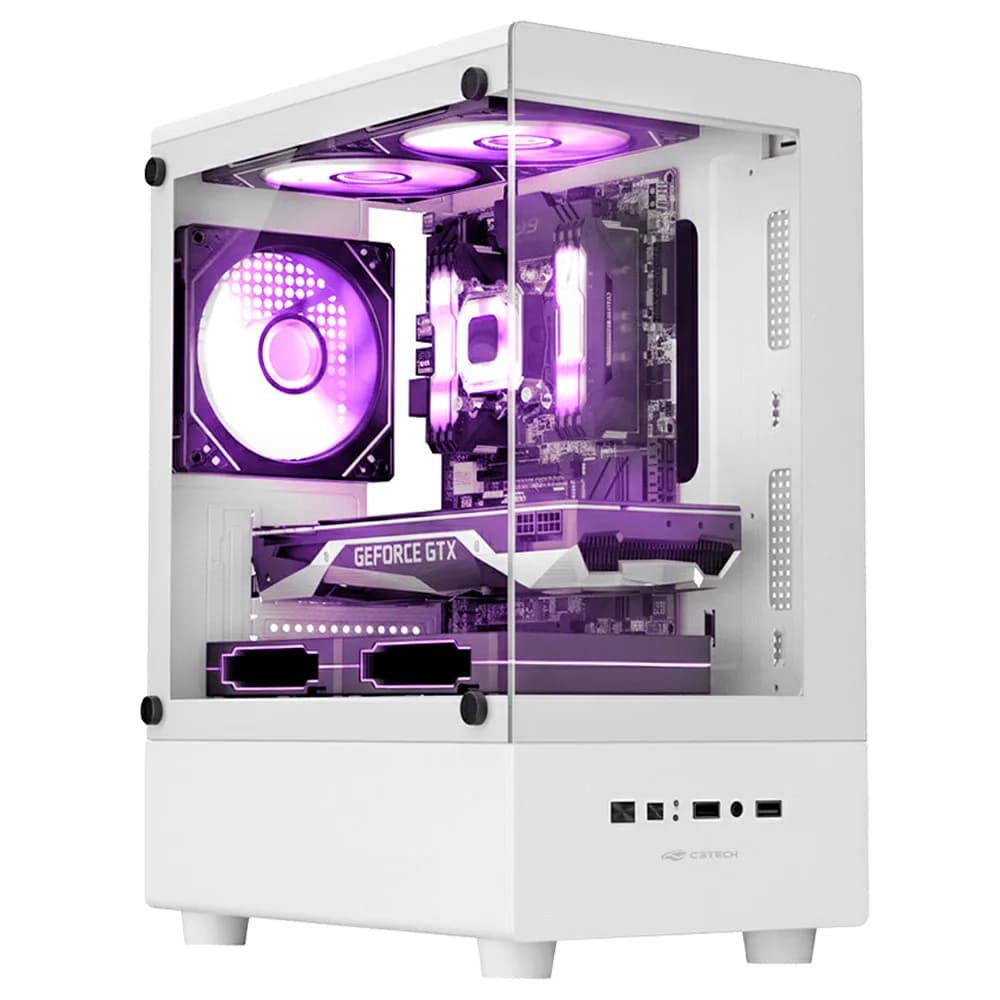 Gabinete Gamer C3Tech MT-G150WH sem Fonte Branco