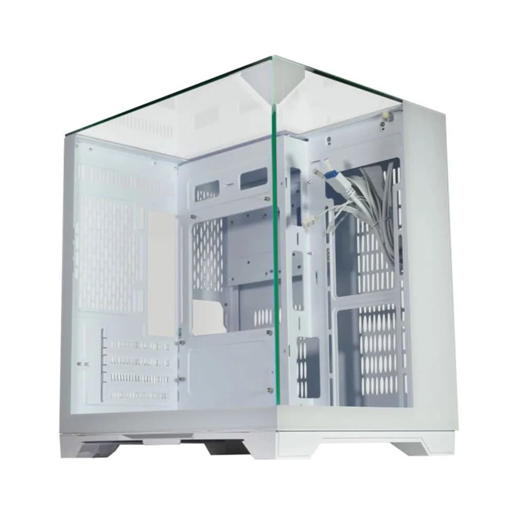 Gabinete Gamer K-Mex Aquario CG-W3K3 Visao Infinita Branco Micro ATX sem Fan