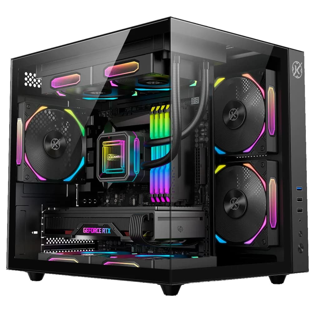 Gabinete Gamer Kalkan Midgard Preto sem Fan KLK00039