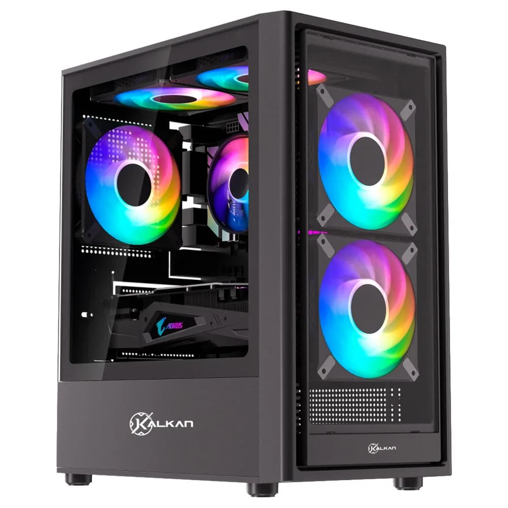 Gabinete Gamer Kalkan Vesir Preto sem Fan KLK00083