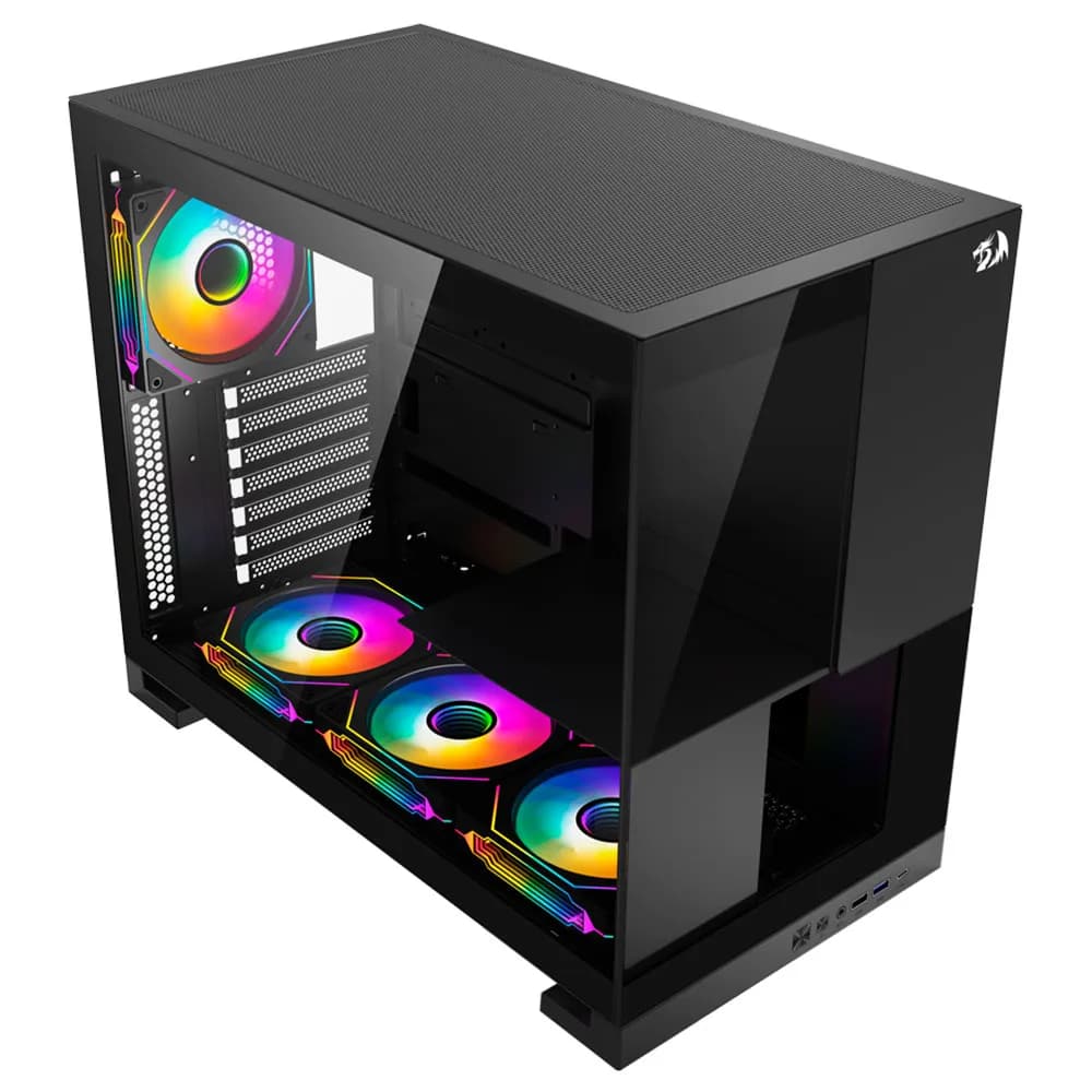 Gabinete Gamer Redragon Eternal sem Fan Preto CA-612B