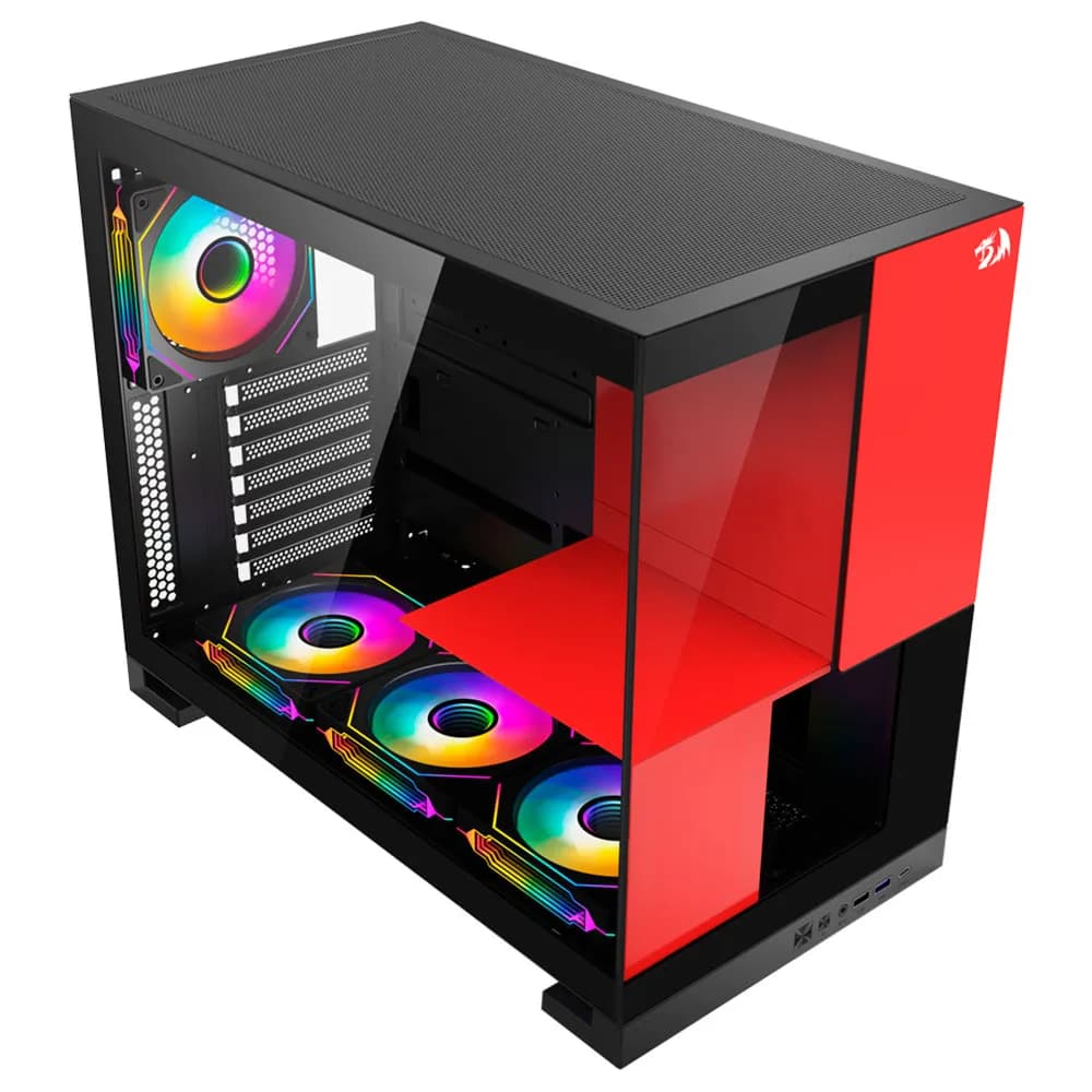 Gabinete Gamer Redragon Eternal sem Fan Preto CA-612BR