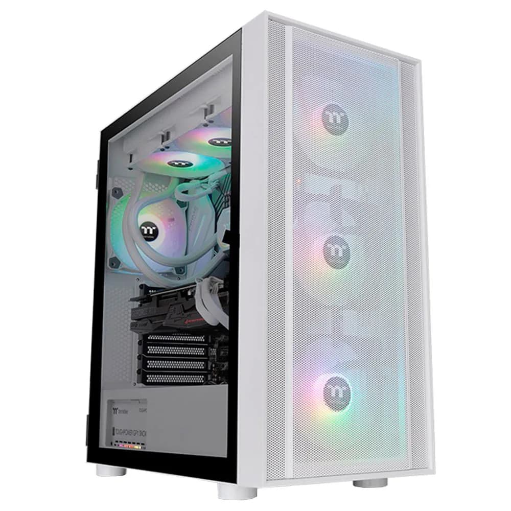 Gabinete Thermaltake H570 TG/SNOW/F.MESH/MID-TOWER/3ARGB 120mm - CA-1T9-00M6WN-01