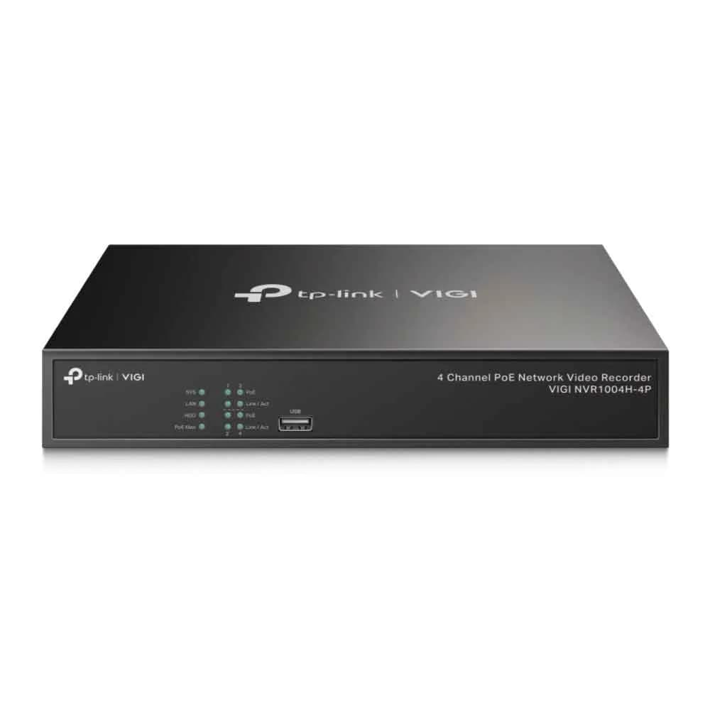 Gravador NVR de Vídeo de Rede PoE+ de 4 Canais Vigi NVR1004H-4P Tplink TPN0400