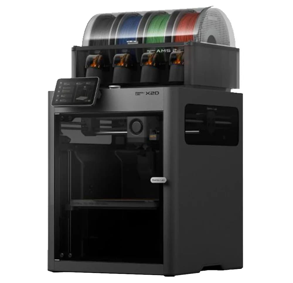 Impressora 3D Bambu Lab X2D 110V+ AMS 2 Pro (Combo) - PF004-P+SA007-LV