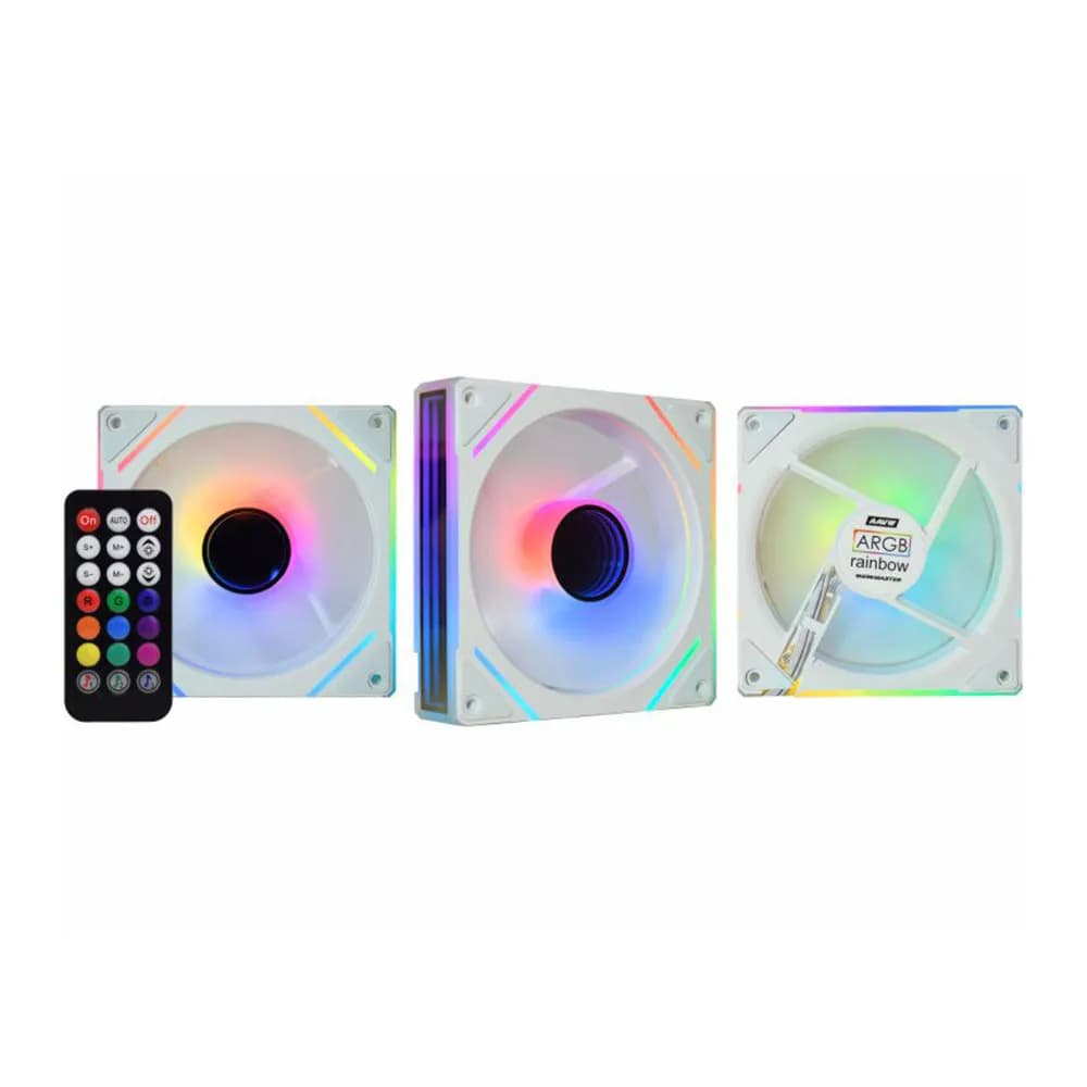 Kit Cooler K-Mex ARGB Aavw Infinity Nazca 3 Coolers 120 MM com Controladora